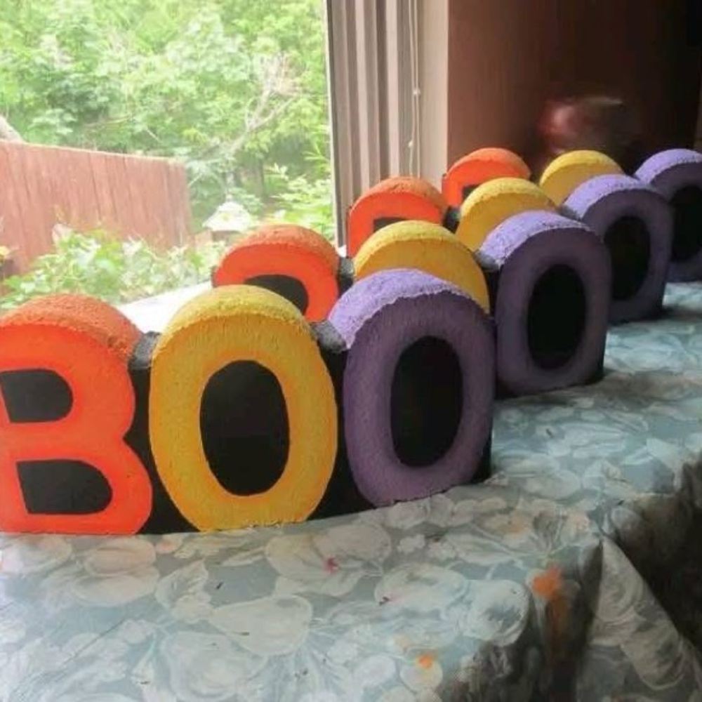 Colorful Halloween 'BOO' Decor not for sale